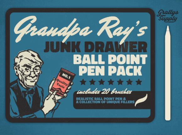 Ball Point Pen Pack for Procreate: Authentic Biro Textures