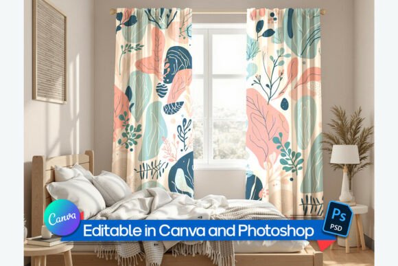 Elevate Your Branding with a Modern Bedroom Curtain Mockup