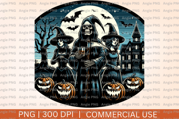 Halloween Reaper Sexy Witch PNG: A Darkly Elegant Design Asset
