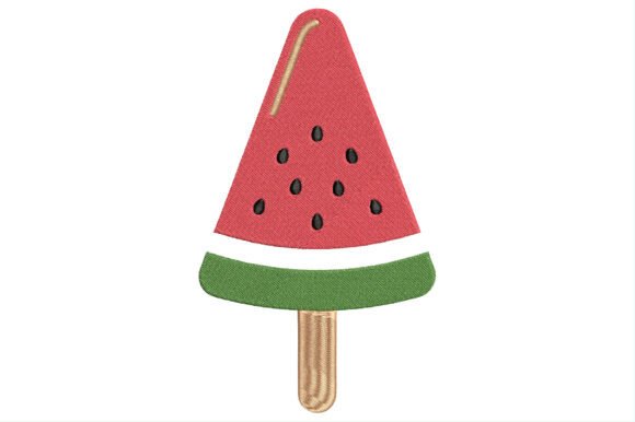 Summer Stitching: Watermelon Popsicle Embroidery Design