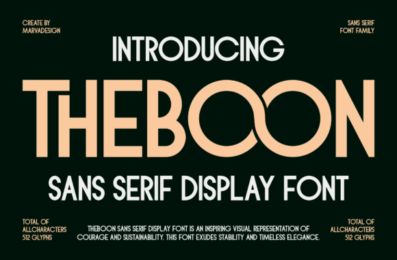 Theboon: A Sans Serif Display Font for Bold Branding