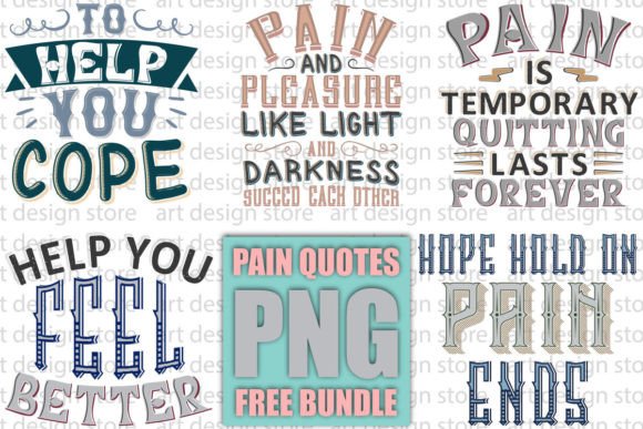 Unleash Your Creativity with the Free PNG Pain Quotes SVG Design Bundle