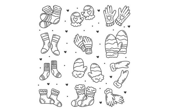 Winter Socks and Gloves Hand Drawn: A Cozy Font for Creative Projects